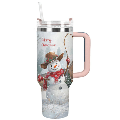 Shineful Tumbler Joyful Cowboy Snowman