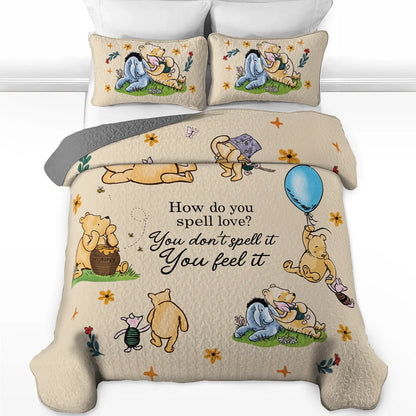 Shineful Quilt 3-Piece Set Pooh The Love