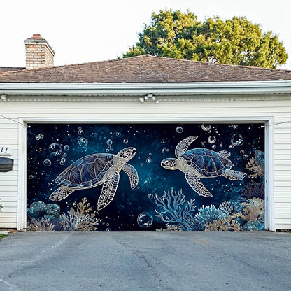 Shineful Garage Door Banner Decoration Turtle Serenity