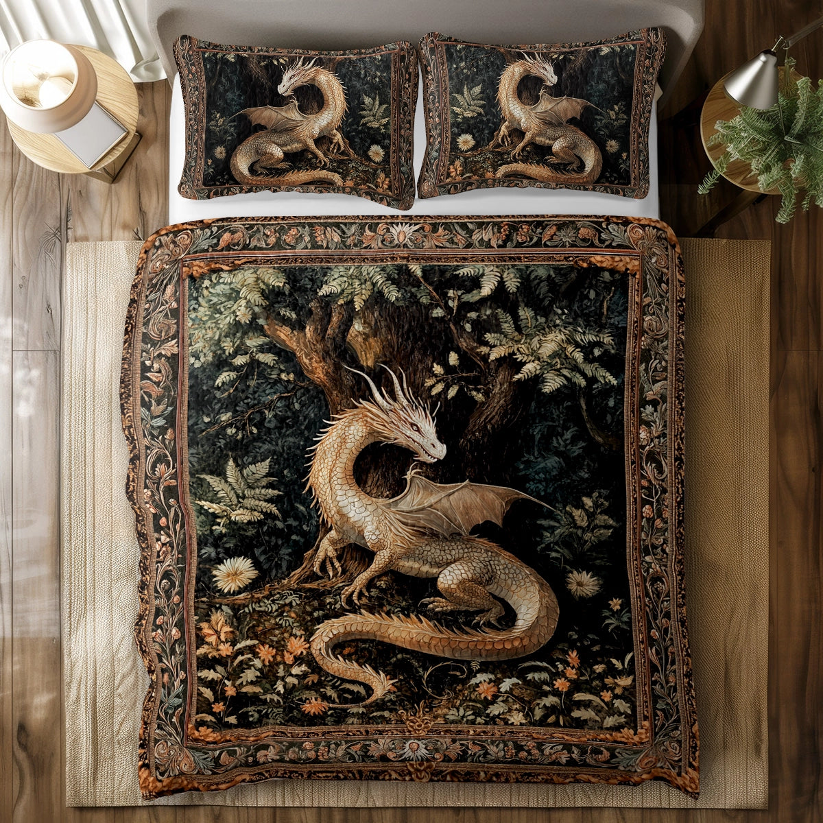 Shineful All Season Quilt 3-Piece Set - Dragon's Lair