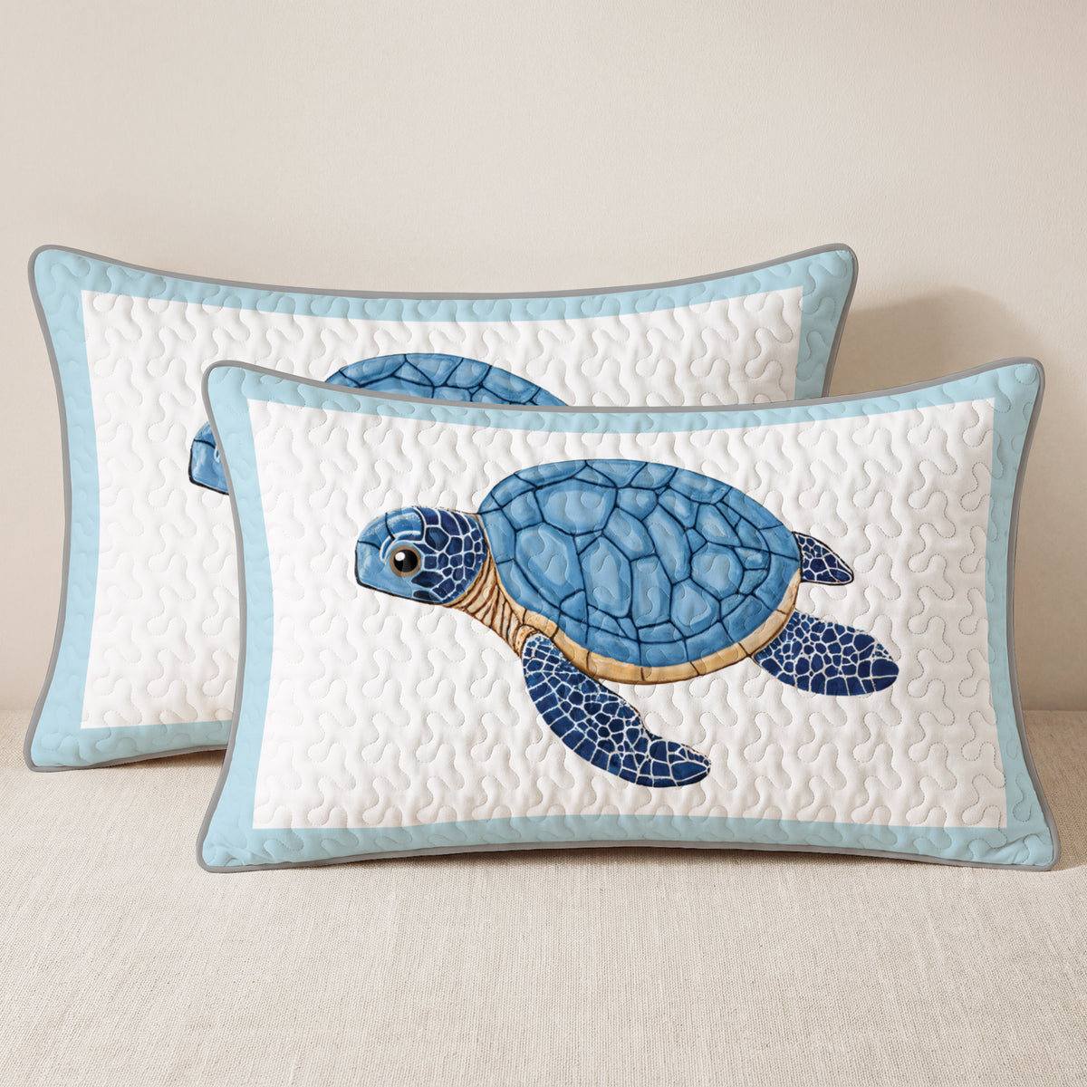 Shineful Quilt 3-Piece Set Sea Turtle