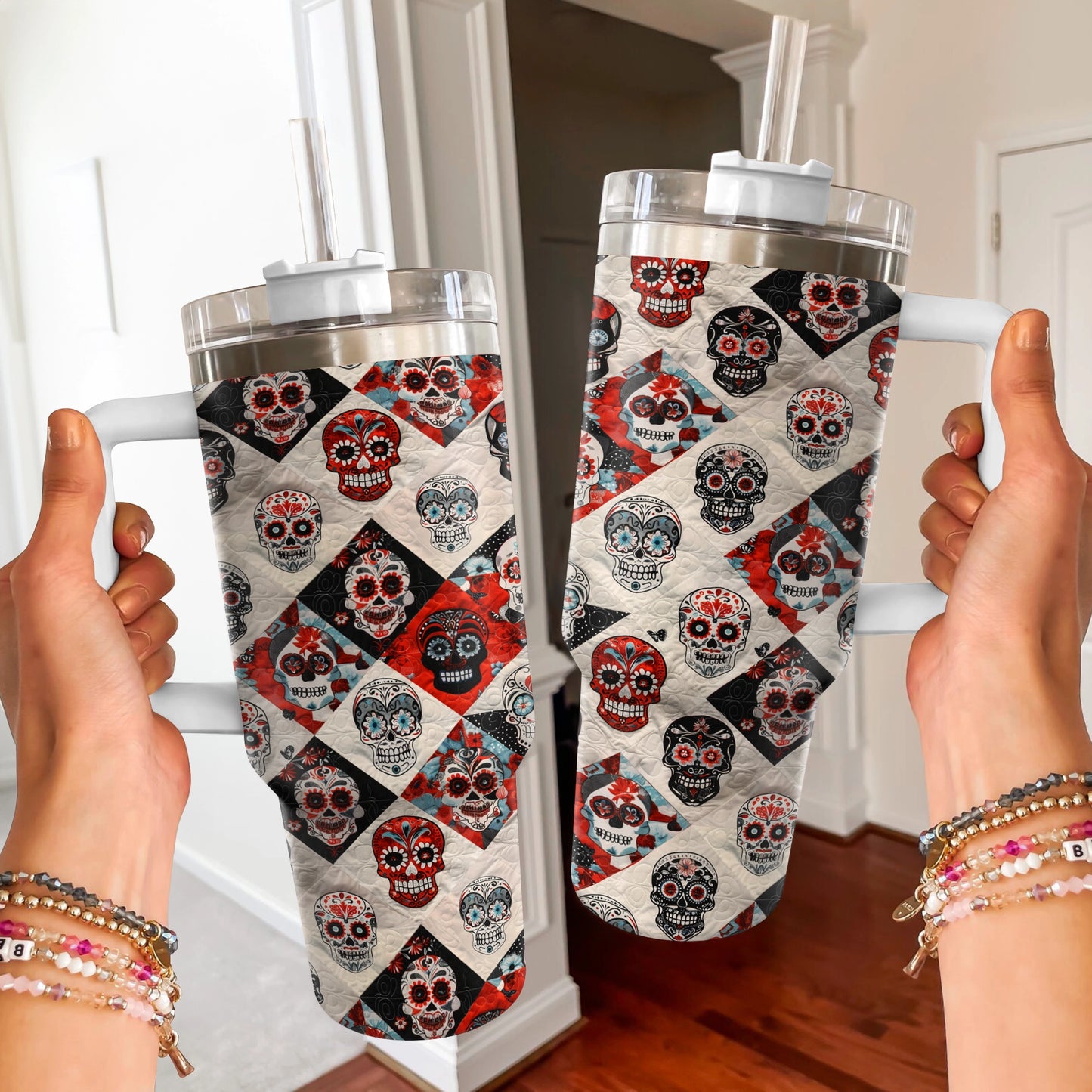 Shineful Tumbler Fiesta Skulls