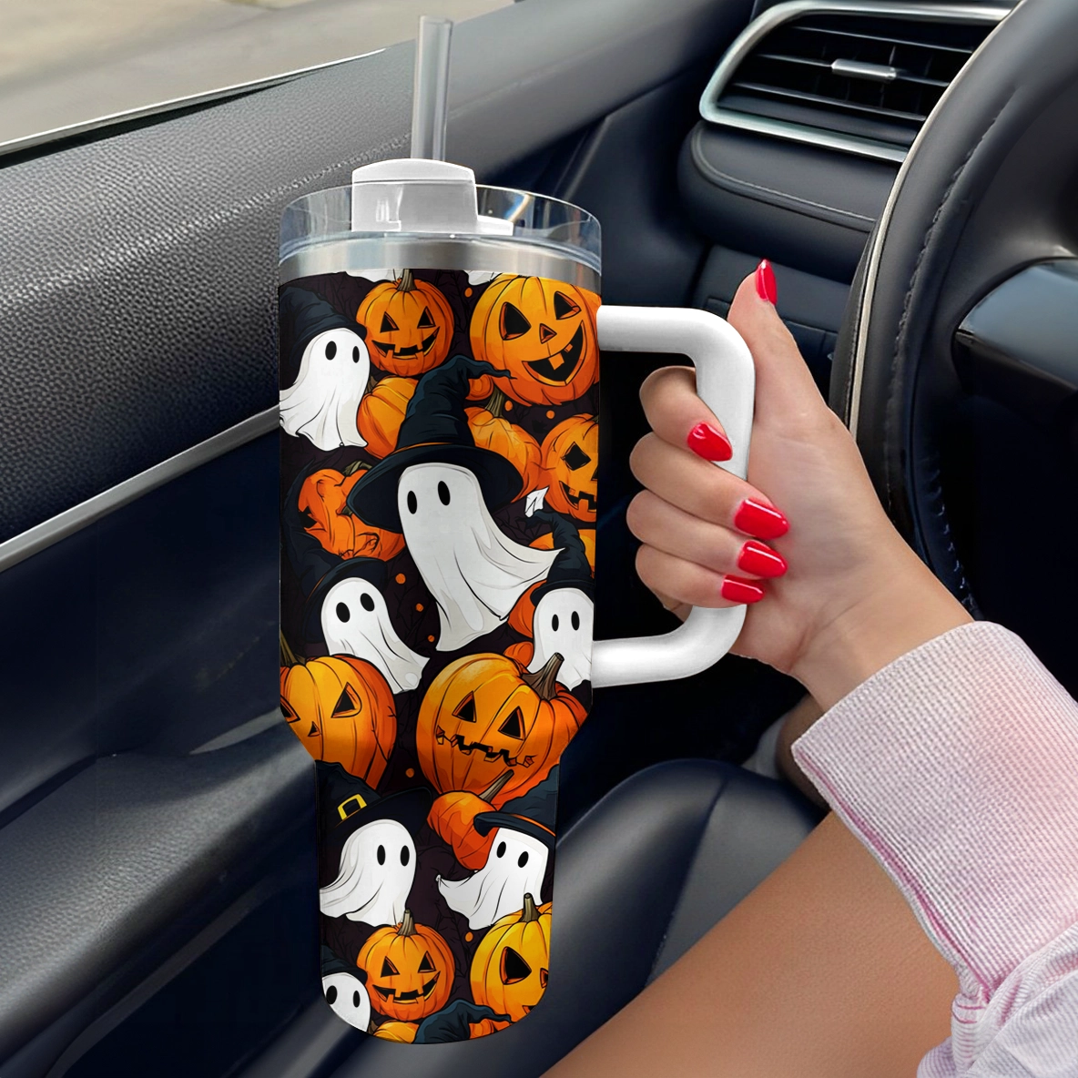 Shineful Tumbler Halloween  Pumpkin Ghosts