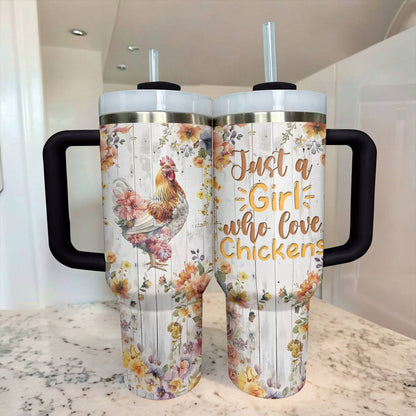 Shineful Tumbler Just A Girl Who Love Chickens