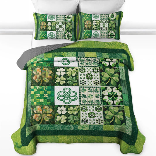 Shineful All Season Quilt 3-Piece Set - Shamrock Patchwork
