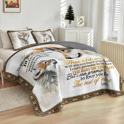 Shineful All Season Quilt 3-Piece Set Wolf Love