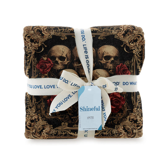 Shineful Fleece Blanket Dark Gothic Skulls
