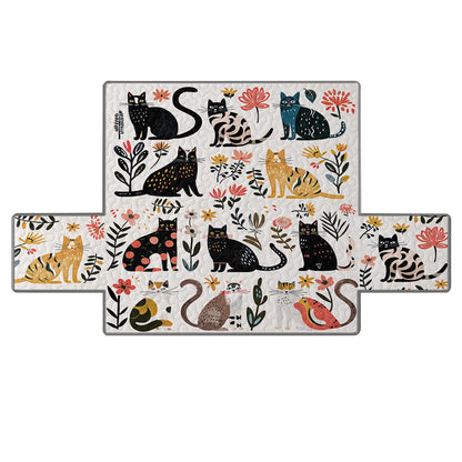 Shineful Sofa Cover Set Botanical Cat Bliss