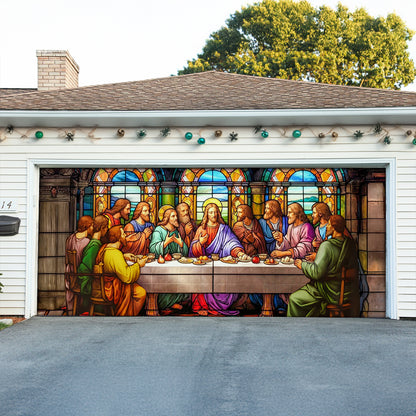 Shineful Garage Door Banner Decoration Last Supper