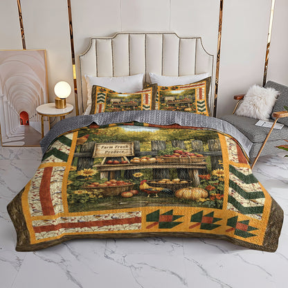 Shineful All Season Quilt 3-Piece Set Farm Fresh Harvest