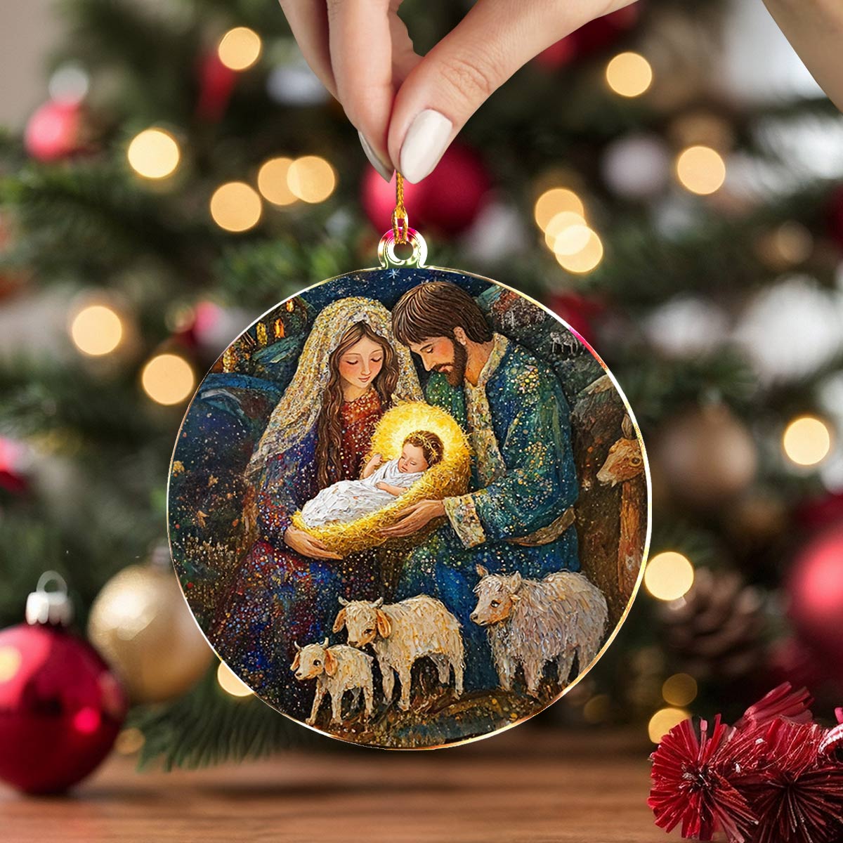 Shineful 2D Acrylic Ornament Sacred Christmas Nativity