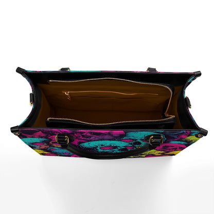 Shineful Leather Bag Neon Skull Riot