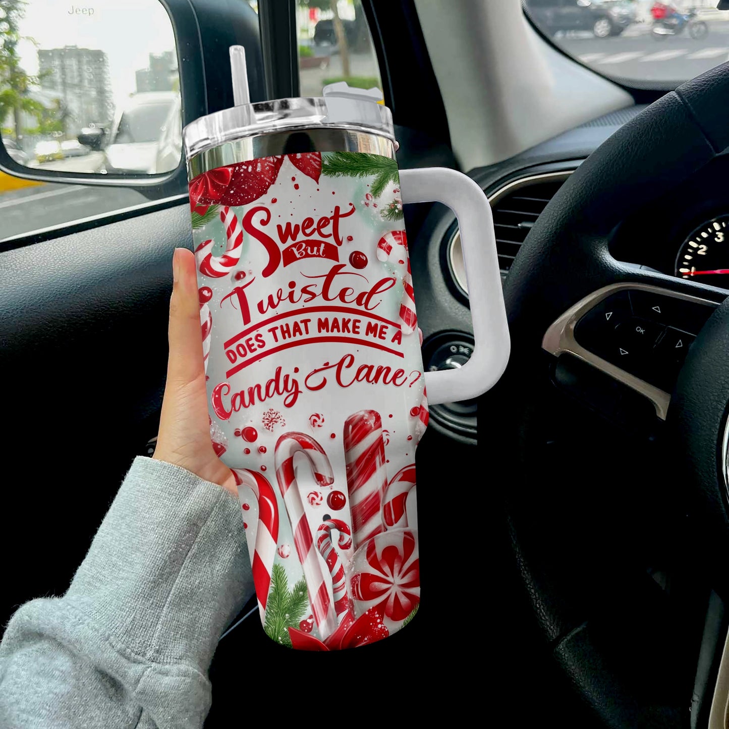 Shineful Glossy Tumbler Sweet Candy Cane Christmas