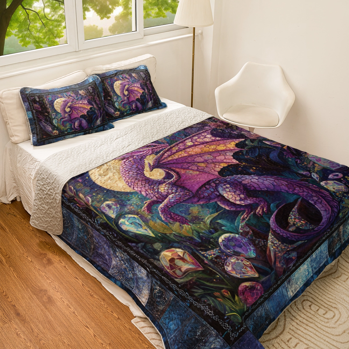 Shineful All Season Quilt 3-Piece Set Celestial Dragon Haven