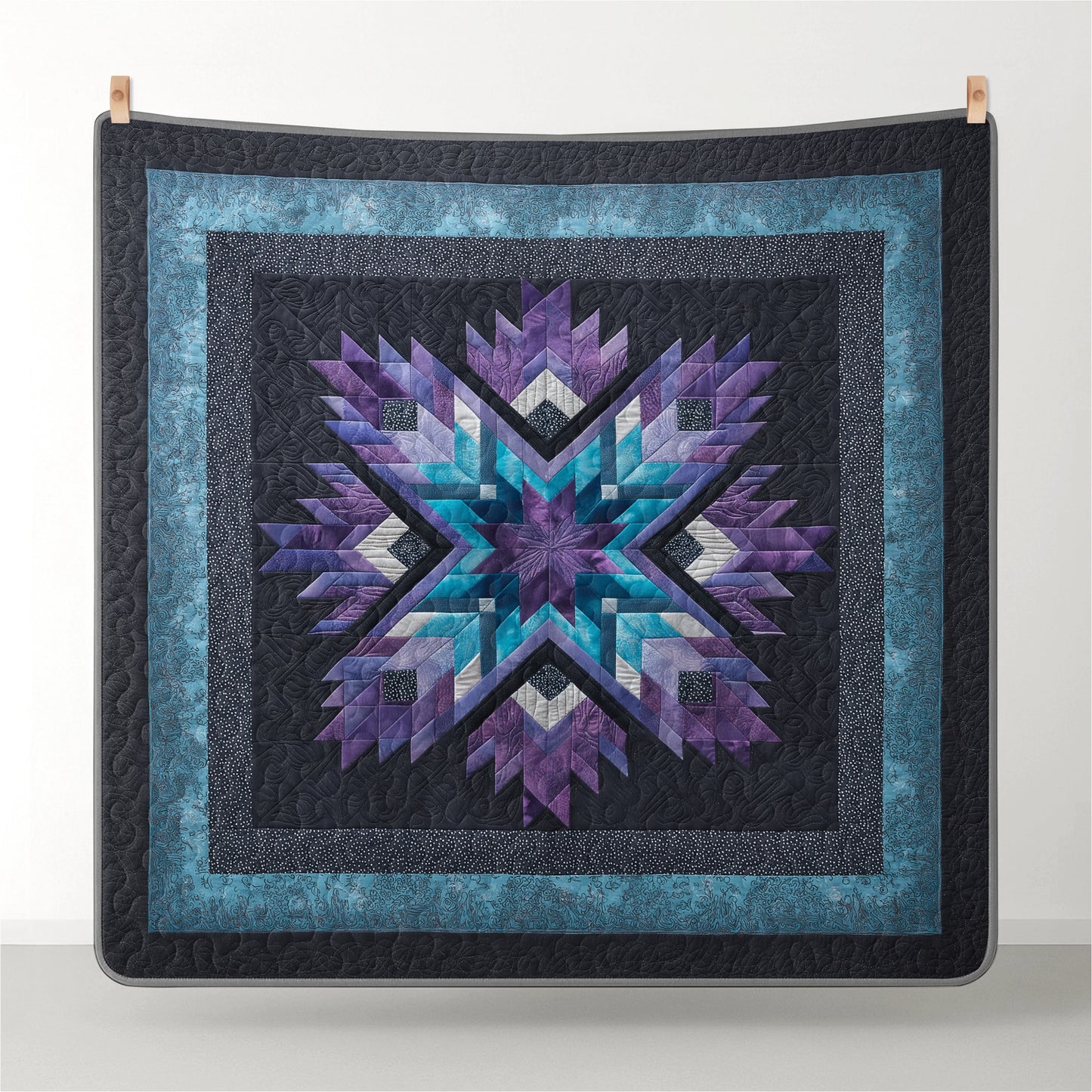 Shineful All Season Quilt 3-Piece Set Midnight Aurora Star