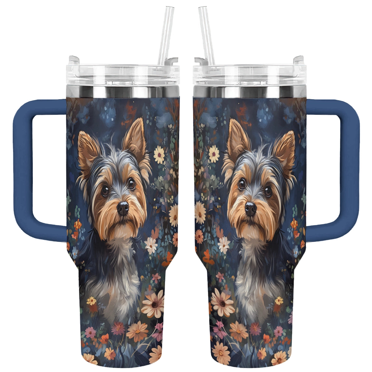 Shineful Tumbler  Enchanted Yorkie Bloom