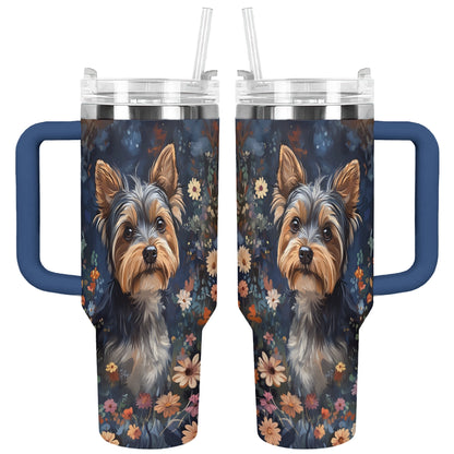 Shineful Tumbler  Enchanted Yorkie Bloom