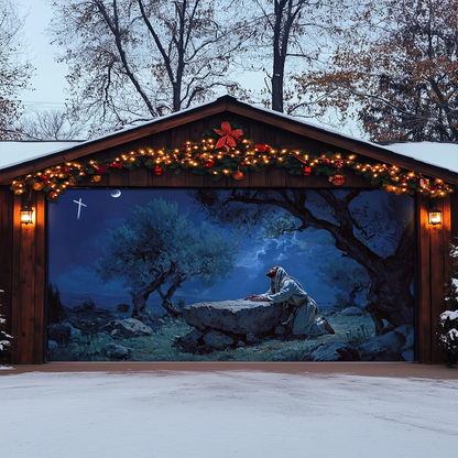 Shineful Garage Door Banner Decoration Vigil in Gethsemane