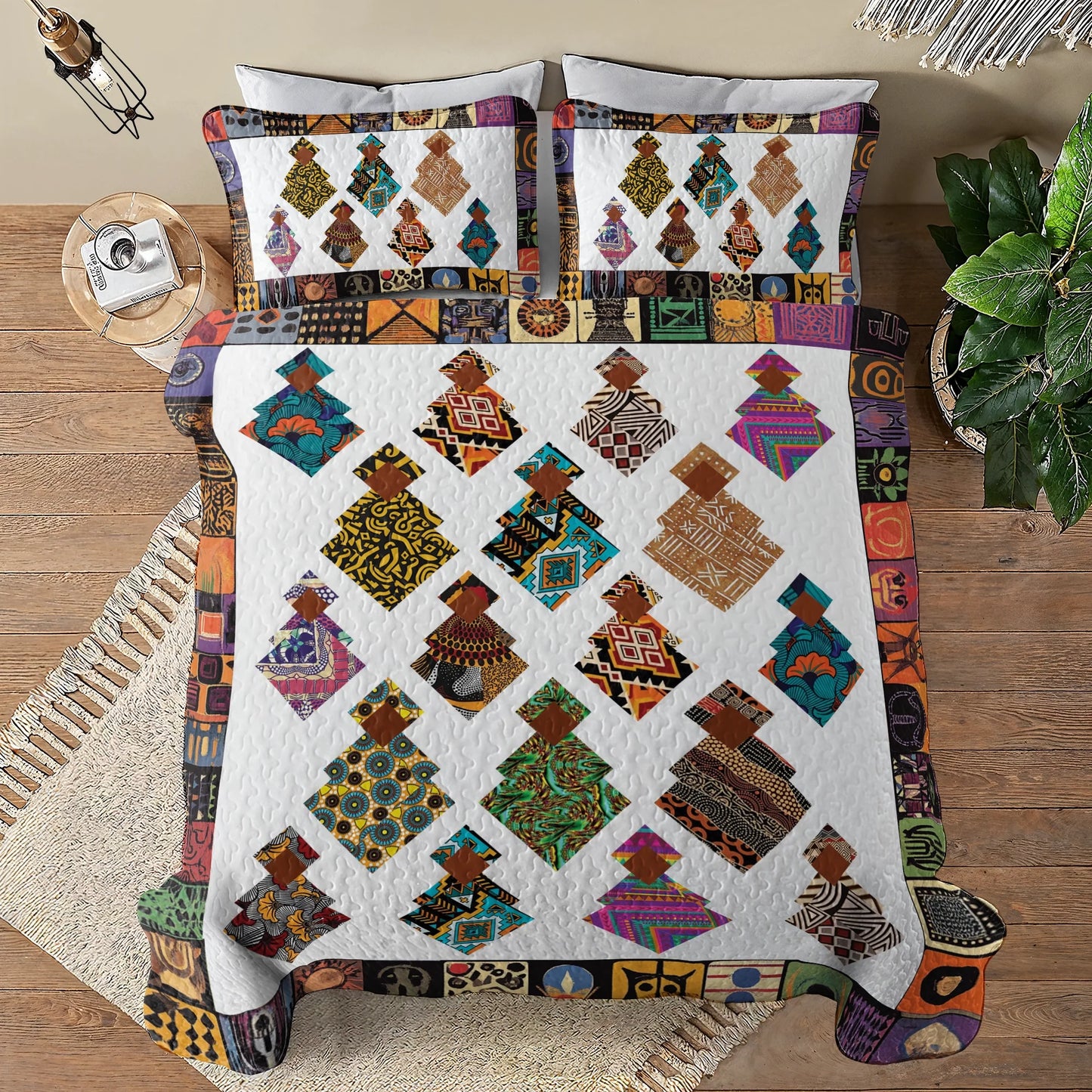 Shineful All Season Quilt 3-Piece Set Black Women Heritage