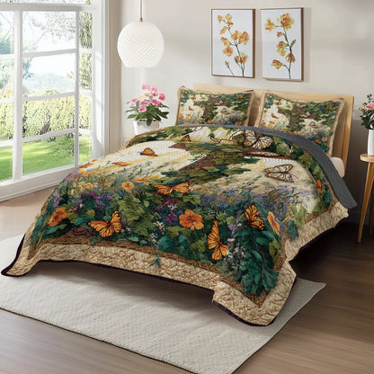 Shineful Quilt 3-Piece Set Garden of Sacred Renewal