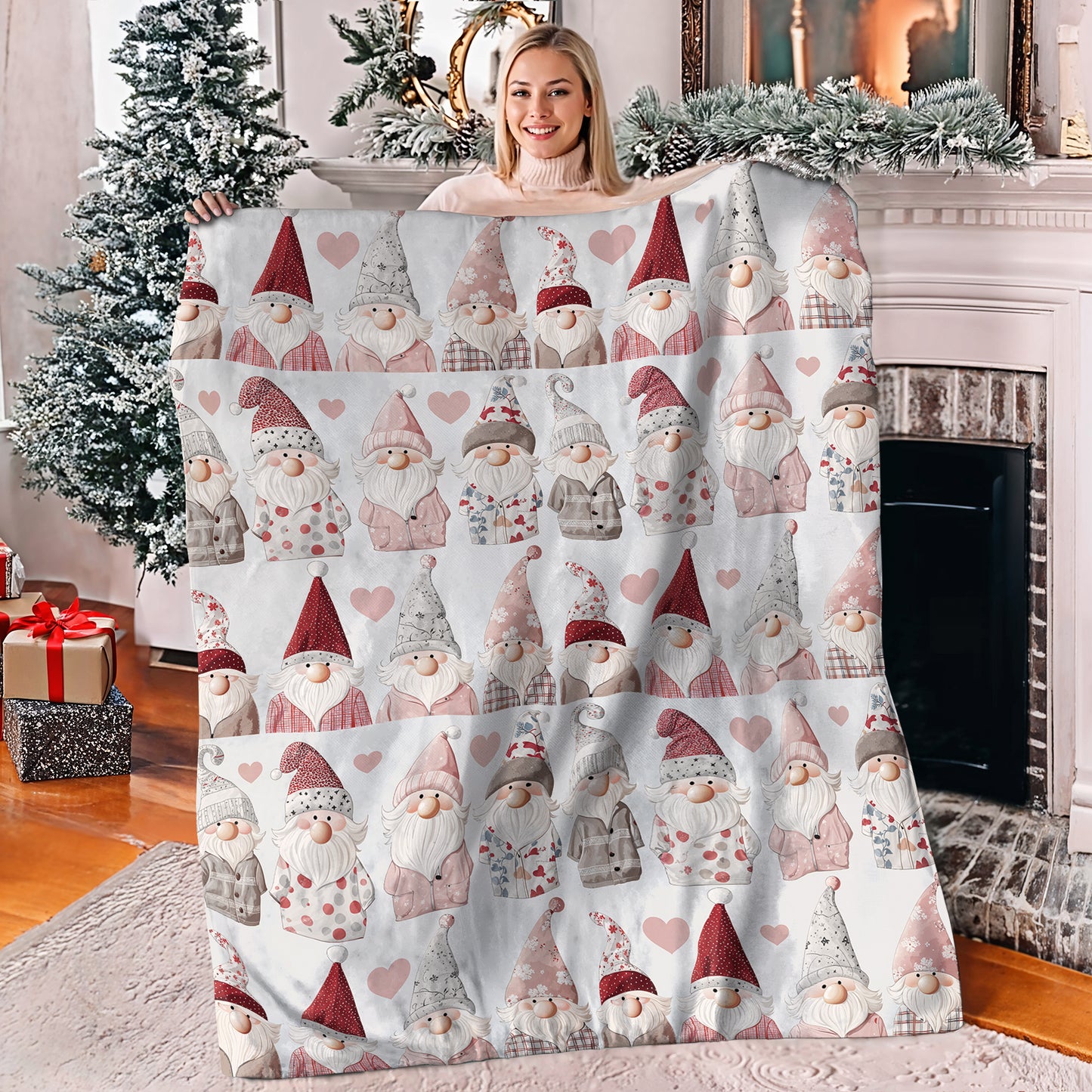 Shineful Fleece Blanket Pretty Gnomes