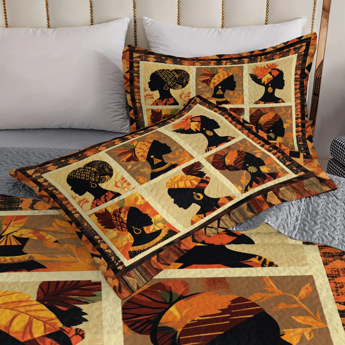 Shineful All Season Quilt 3-Piece Set - Black Women Grace