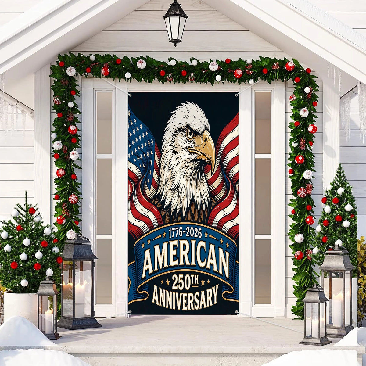 Shineful Door Cover 250 Years of American's Power