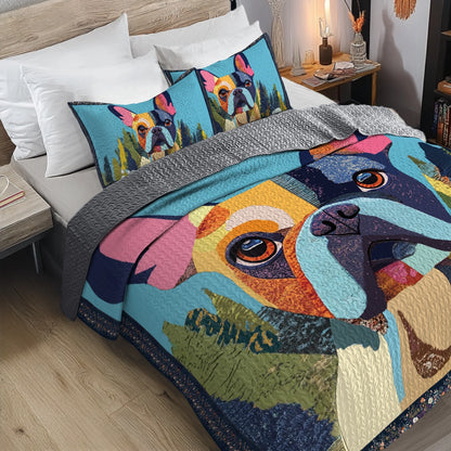 Shineful All Season Quilt 3-Piece Set - French Bulldog Artistic Retreat