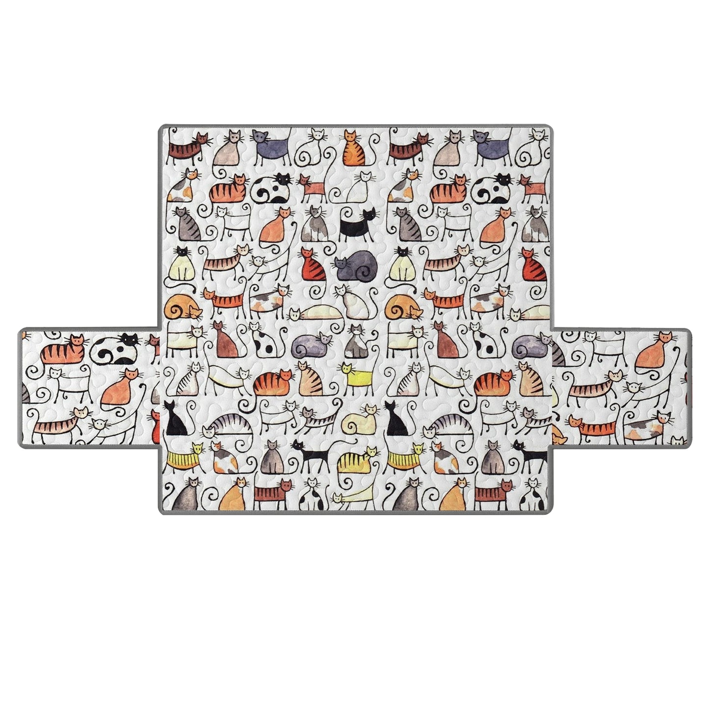 Shineful Sofa Cover Set Whimsical Christmas Cats
