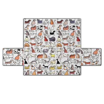 Shineful Sofa Cover Set Whimsical Christmas Cats