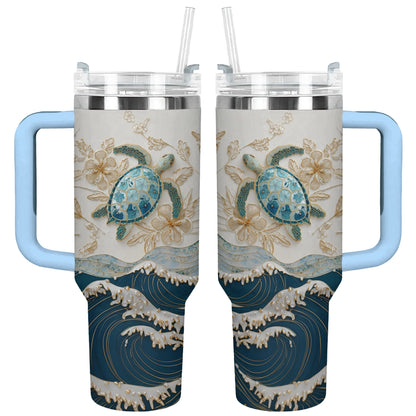 Shineful Tumbler Majesty Tides and Sea Turtles