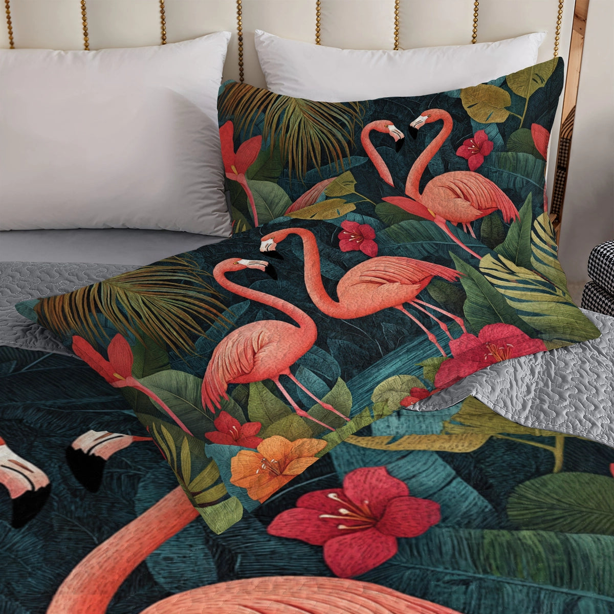 Shineful All Season Quilt 3-Piece Set - Flamingo Haven Tropical