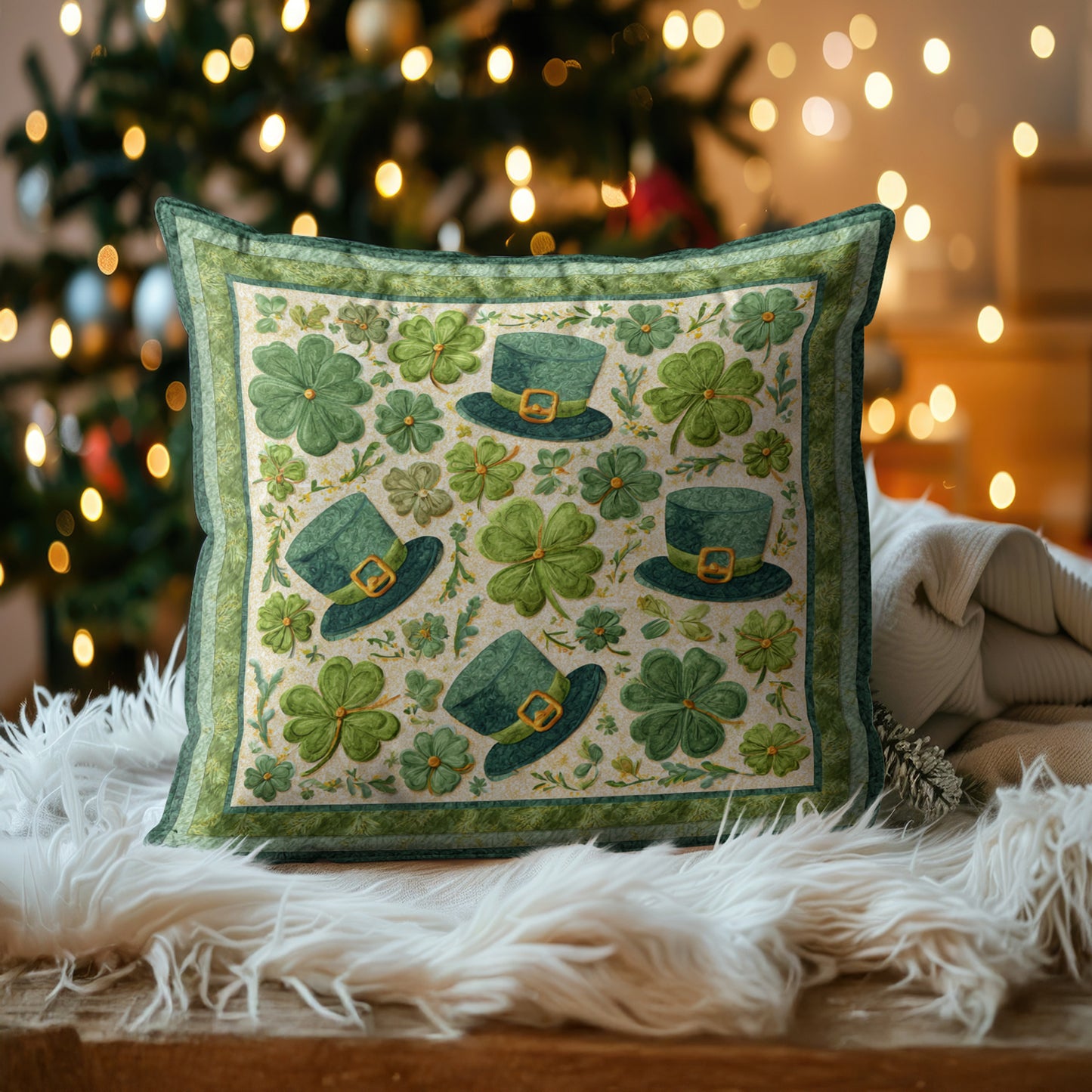 Shineful 2D Print Cushion Cover, Pillowcase, Pillows Covers Lucky Leprechaun