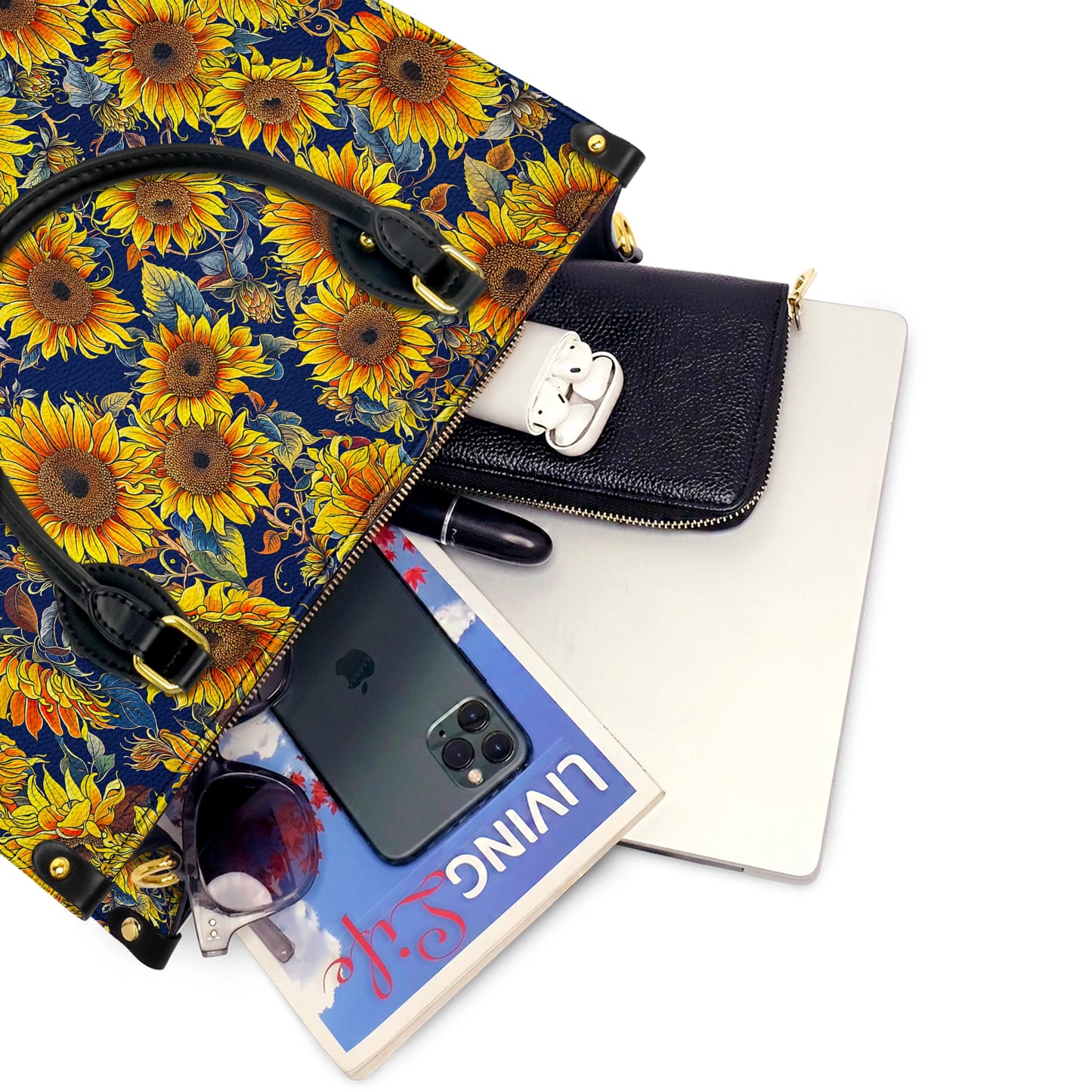 Shineful Leather Bag Sunflower Gorgeous Flower