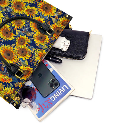 Shineful Leather Bag Sunflower Gorgeous Flower