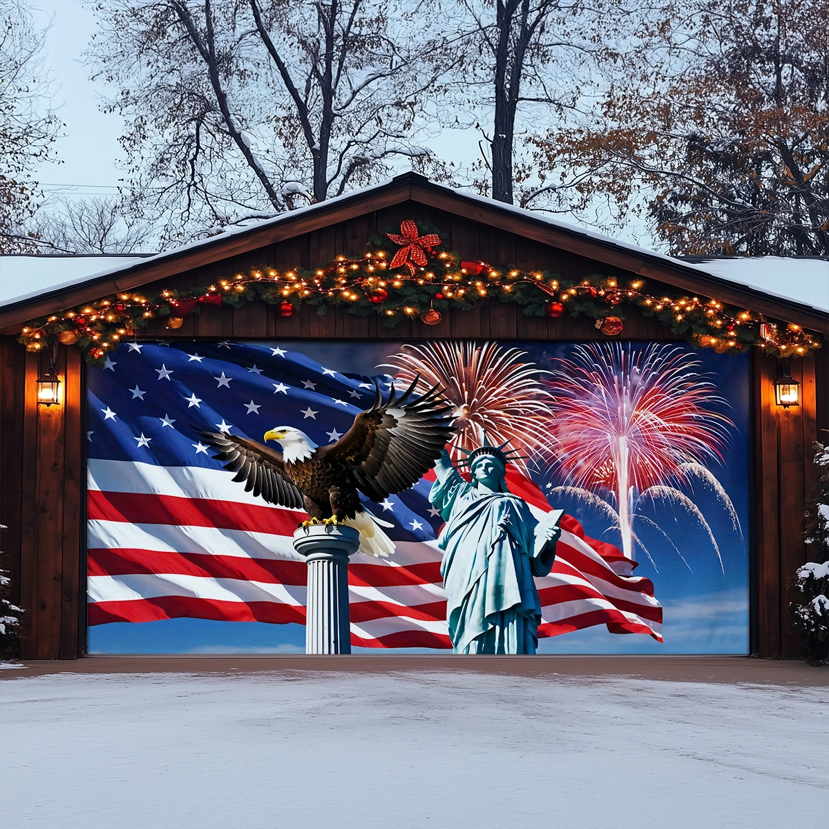 Shineful Garage Door Banner Decoration The American Standard