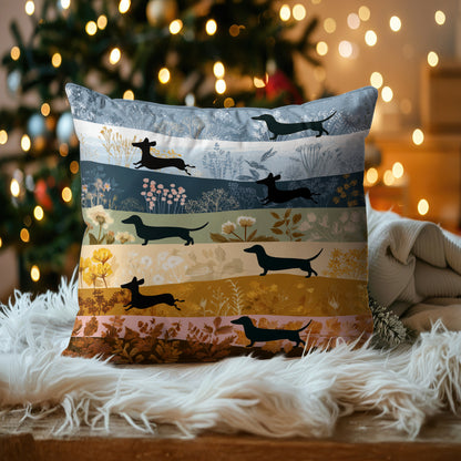 Shineful 2D Print Cushion Cover, Pillowcase, Pillows Covers Dachshund Four Seasons