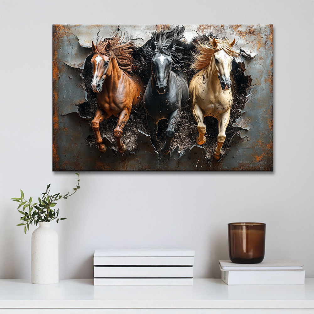 Shineful 2D Metal Sign Galloping Spirit