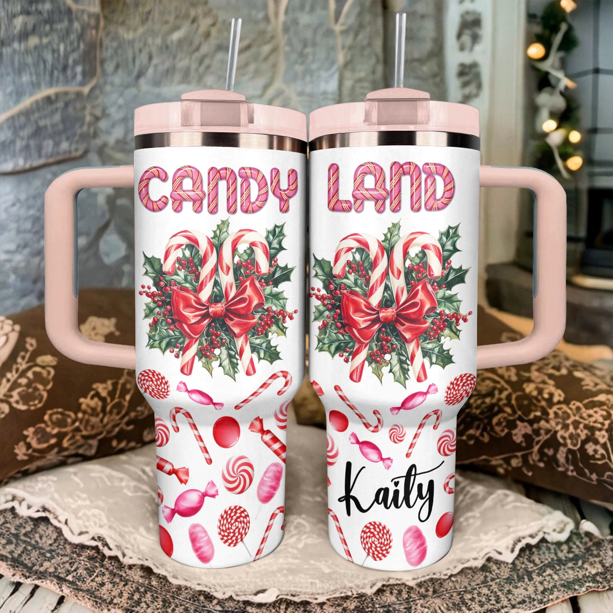 Shineful Glossy Tumbler Personalized Holiday Sweets