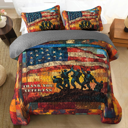 Shineful All Season Quilt 3-Piece Set Freedom’s Glory