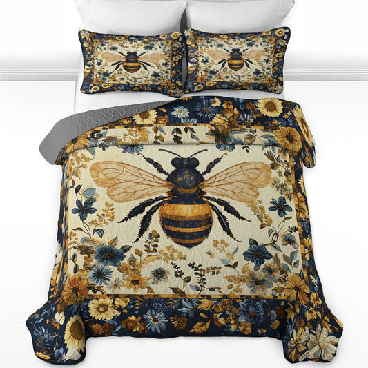 Shineful All Season Quilt 3-Piece Set Royal Bee Garden
