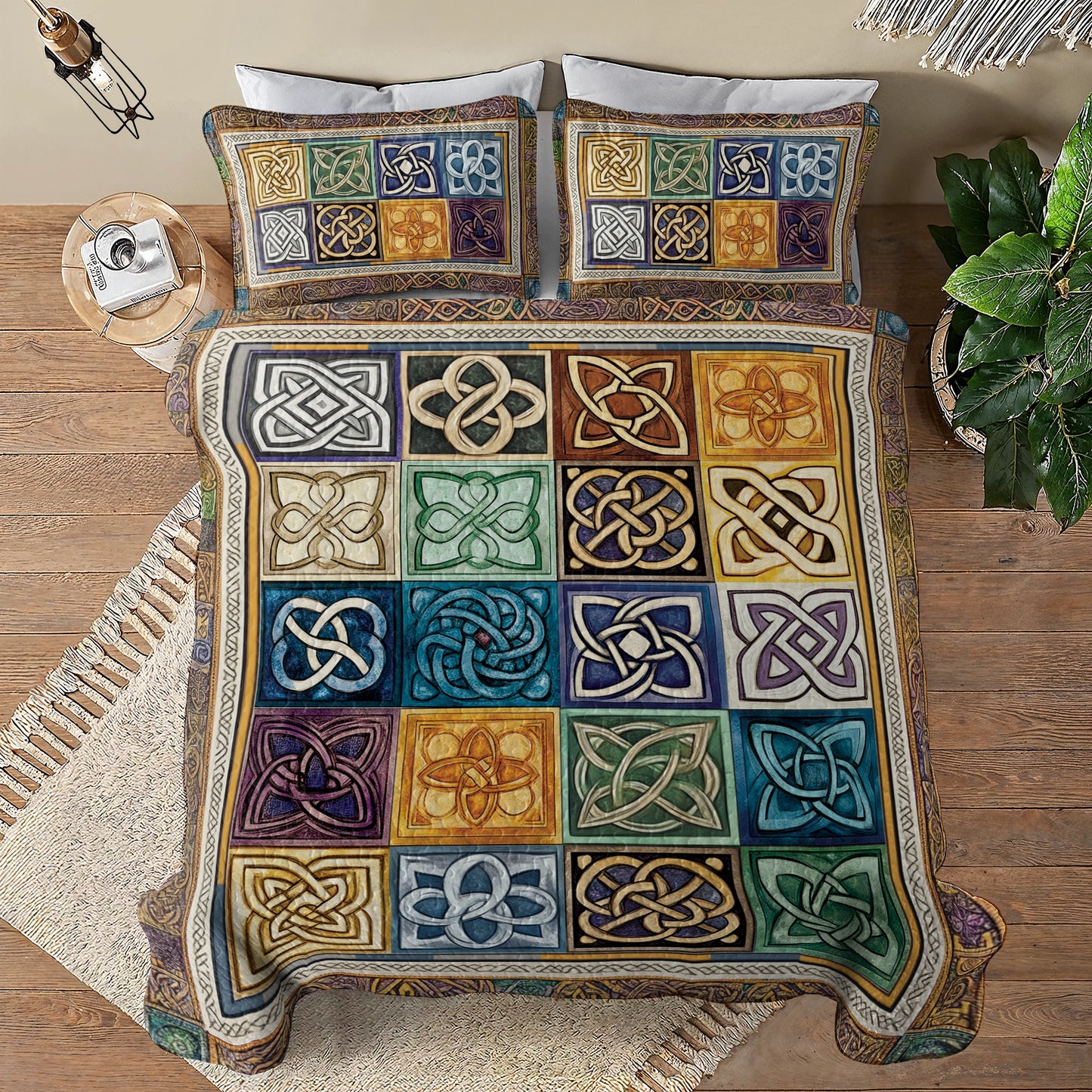 Shineful All Season Quilt 3-Piece Set Celtic Symbolism
