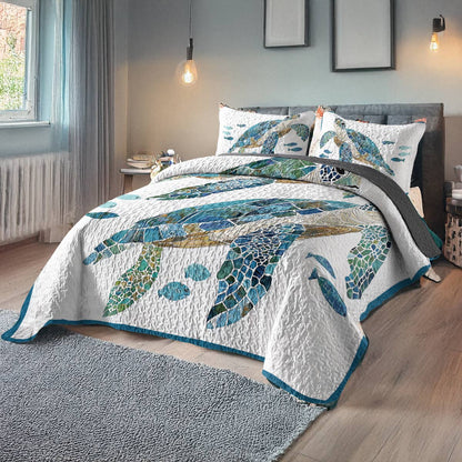 Shineful All Season Quilt 3-Piece Set - Underwater Bliss