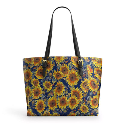 Shineful Leather Tote Bag Sunflower Gorgeous Flower