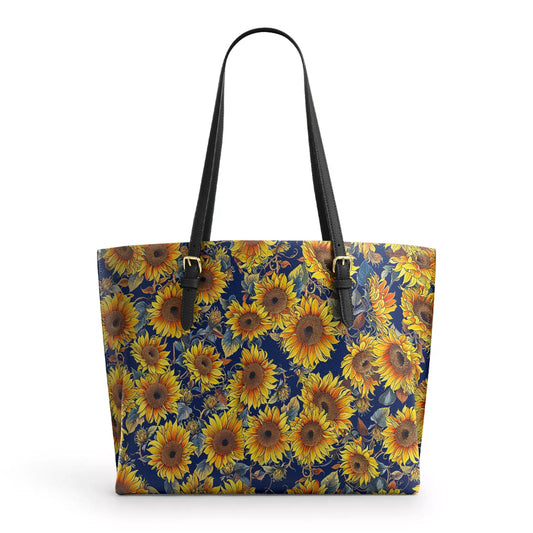 Shineful Leather Tote Bag Sunflower Gorgeous Flower