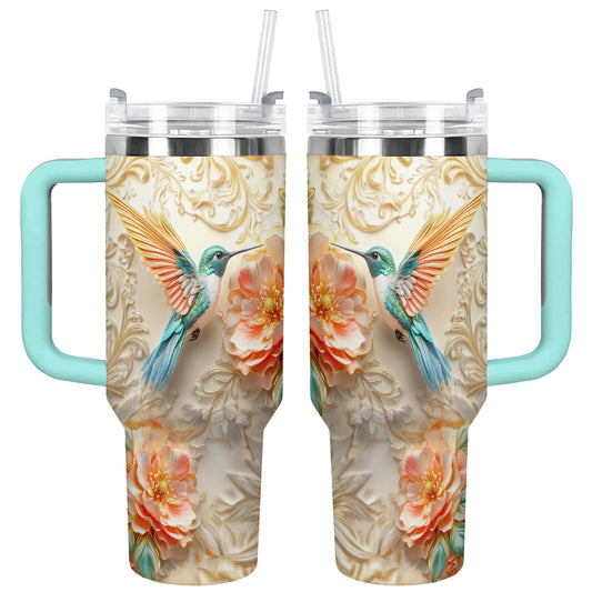 Shineful Tumbler Golden Bloom Hummingbird