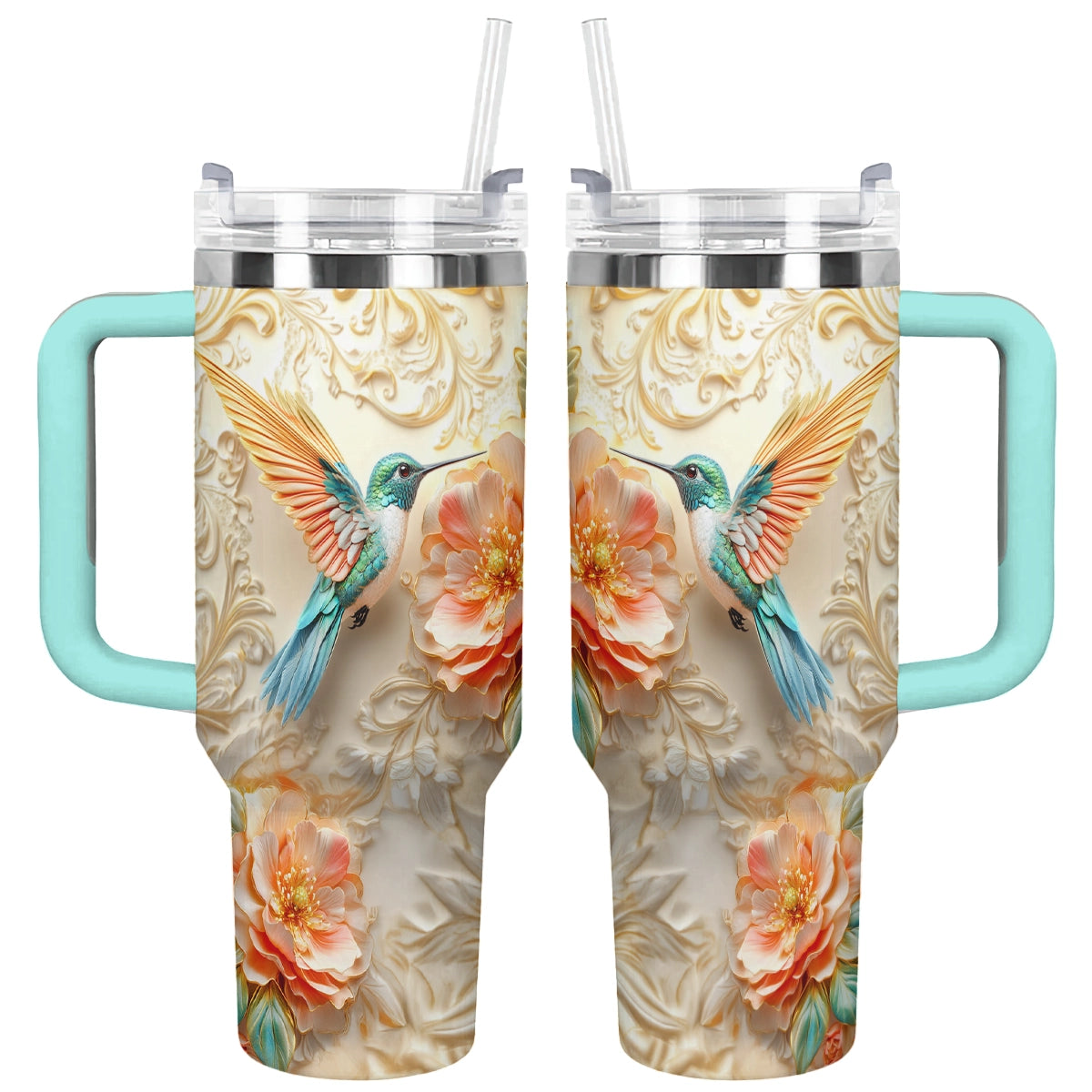 Shineful Tumbler Golden Bloom Hummingbird