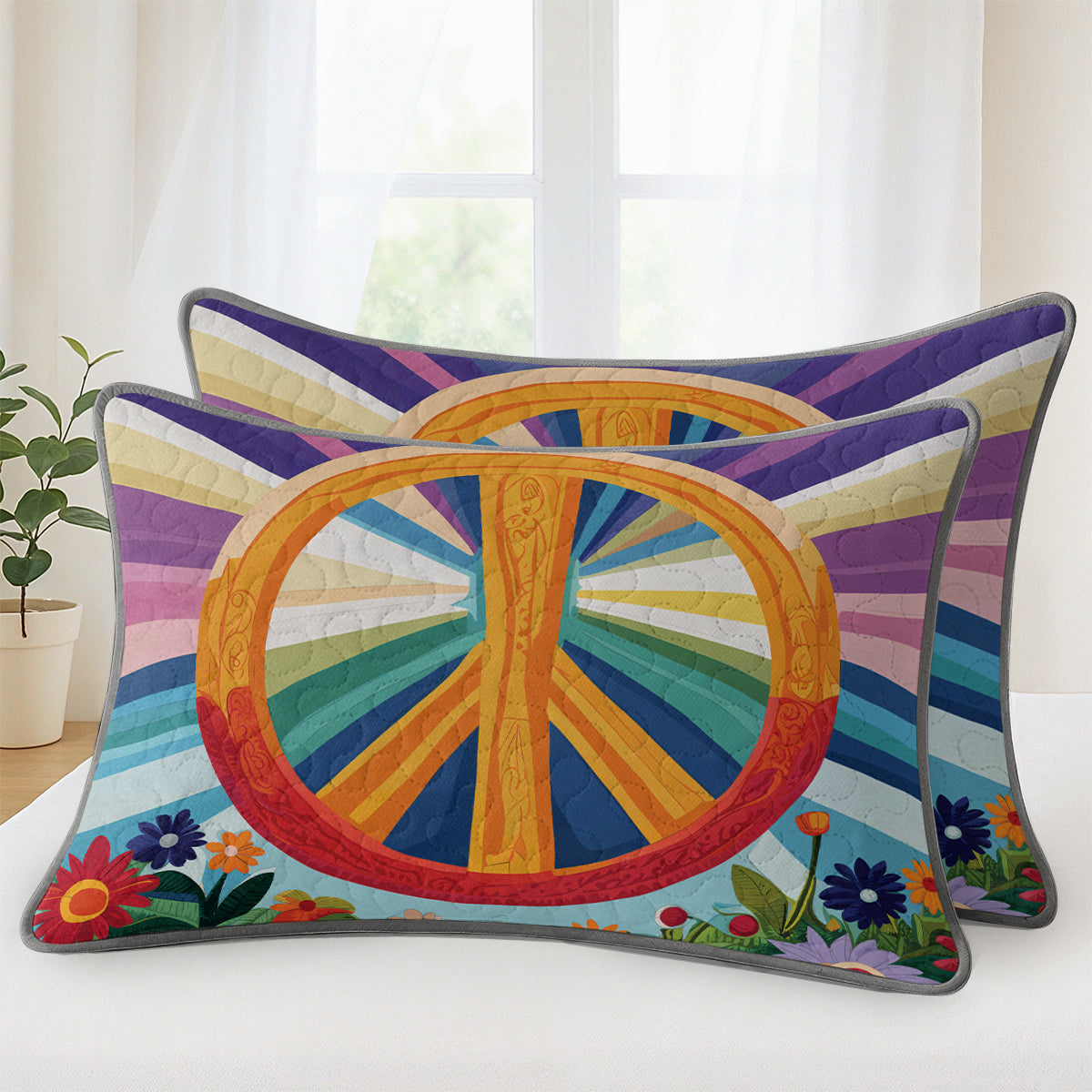Shineful Quilt 3-Piece Set Peace Bloom