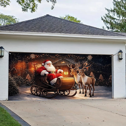 Shineful Garage Door Banner Decoration - Santa’s Christmas Journey