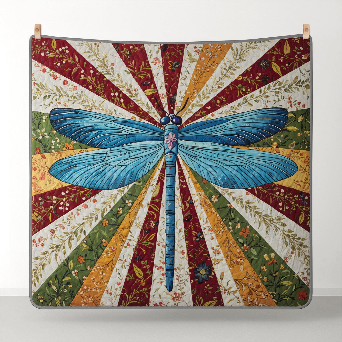 Shineful Quilt 3-Piece Set Dragonfly Bloom